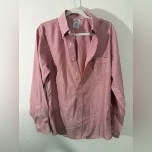 Brooks Brothers Striped Button Down Shirt Red White